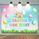 Ei Jagd Grün Gras Funkeln Farbig Ostern Hintergrund